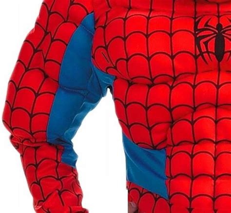 Toys Spiderman Strój Mięśnie Kostium Wyrzutnia 110 116 1642374812