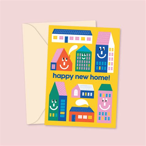 Happy New Home Yellow Greeting Card Palpack