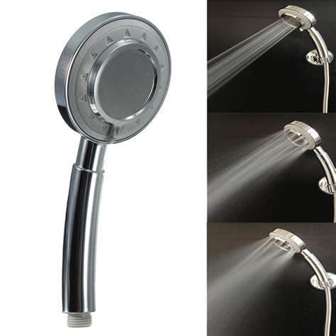 Bathroom Handheld Rainfall Shower Head Abs Chrome Water Saving Bath Spa