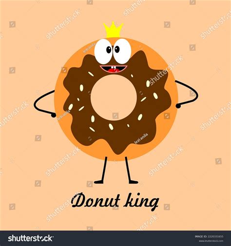 Donut King Logo Design Doodle Stock Vector (Royalty Free) 2220331655 ...