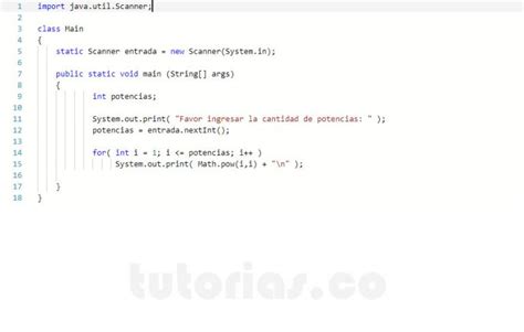 Ciclo For Java Potencias Self Consecutivas Tutorias Co