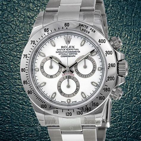 Rolex Daytona 116520 WSO Masculino Mostrador branco Automático A