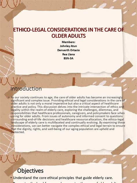 Ethico Legal Considerations In The Care Of Older Adults Pdf