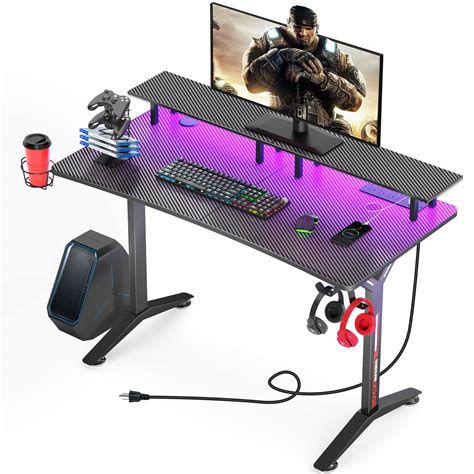 Buy Seven Warrior Gaming Desk 40inch With Led Strip And Power Outlets