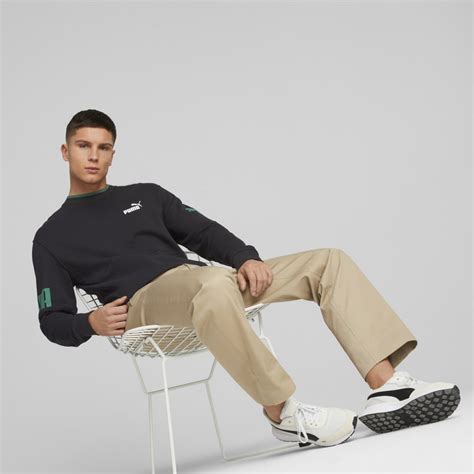 Світшот PUMA POWER Colourblock Crew Neck Sweatshirt Men Колір Чорний