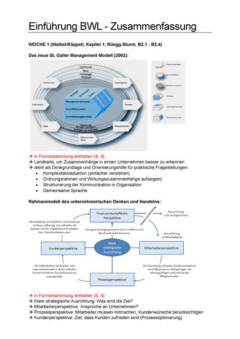 Zusammenfassung Bwl Zfh Studocu