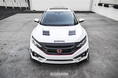 Honda Civic Ts Style Carbon Fiber Hood