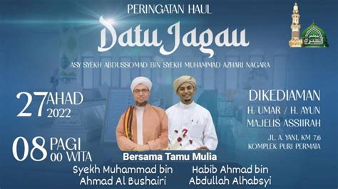 LIVE Peringatan Haul Syekh Abdussomad Datu Jagau Bin Syekh