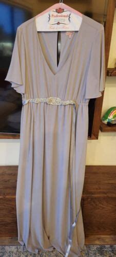 Show Me Your Mumu Emily Empire Maxi Dress Dove Grey C Gem