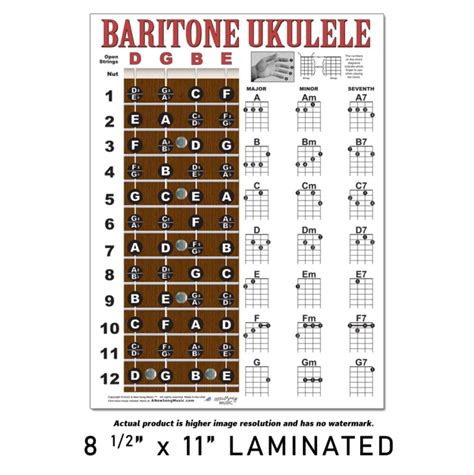 Baritone Ukulele Fretboard