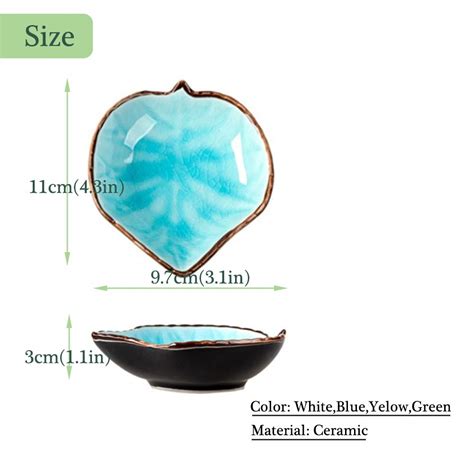 Japanese Pcs Leaf Sauce Dish Shape Ceramic Snack Grandado