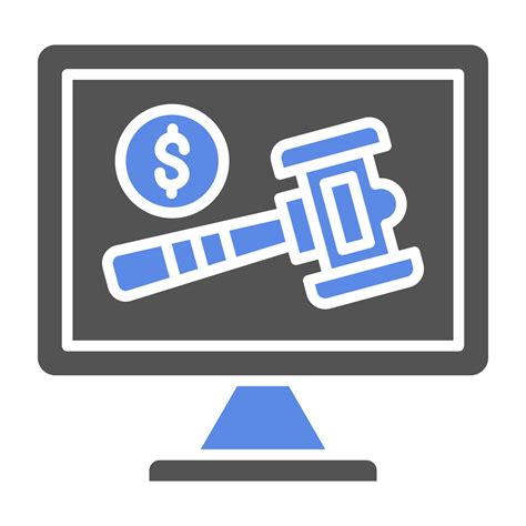 Online Bidding Vector Icon Style 22406933 Vector Art at Vecteezy