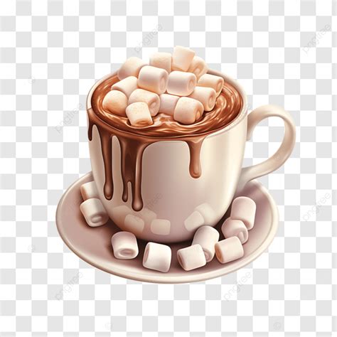 Hot Chocolate In Mug With Marshmallows And Cinnamon Hot Chocolate Marshmallows Cinnamon PNG