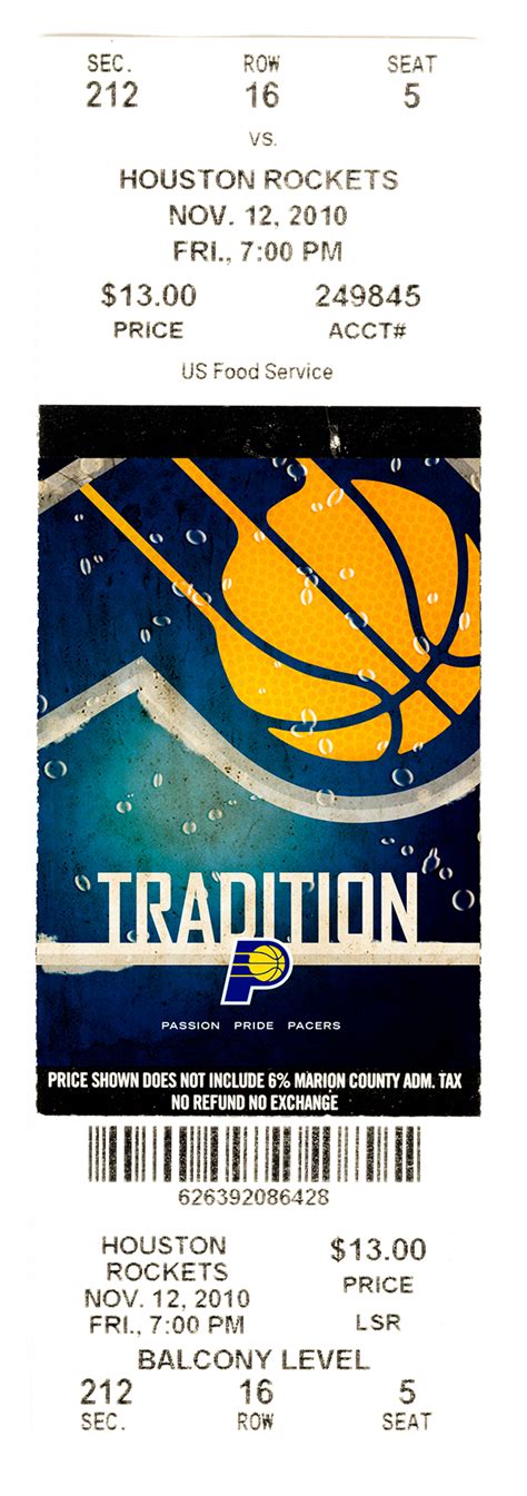 2010-11 Pacers Tickets on Behance