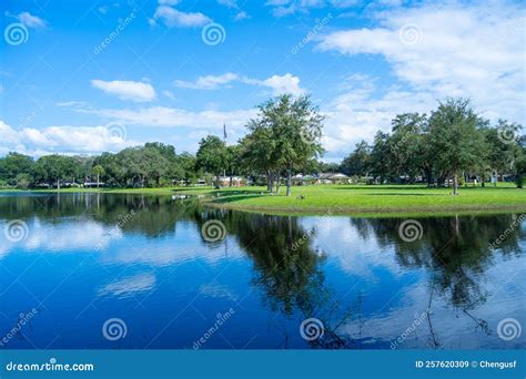 Lake Zephyr in Zephyrhills Town of Florida Stock Image - Image of ...