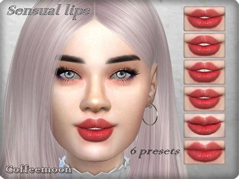 Coffeemoon S Sensual Lips Presets Sims 4 Cc Makeup Lip Shapes Sims