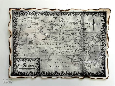 The Shire Lord of the Rings Map of the Shire the Hobbit Map - Etsy