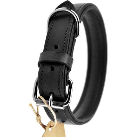 Collier Pour Chiens En Cuir XXL 55 65cm Noir G1922 Cdiscount