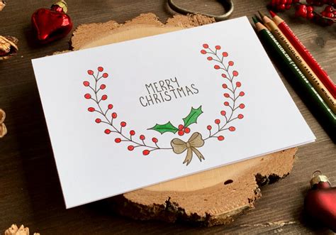 Drawing A Simple Christmas Wreath | CHRISTMAS CARDS 2022 - #4 - NordicBee