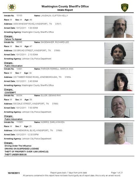 Washington County Tn Arrest Report By Innovative Technologies Issuu