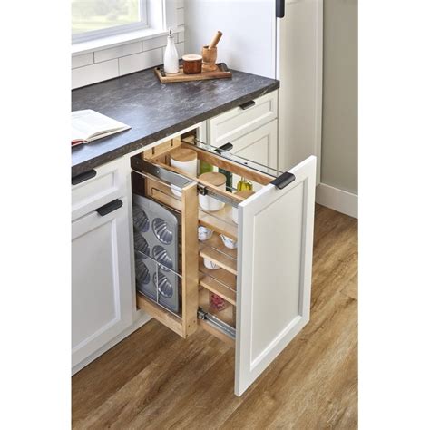 Rev A Shelf Bskt C Inch Width Wood Base Cabinet Pullout