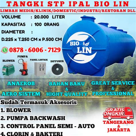 Jual TANGKI SEPTIC TANK 20 000 Liter IPAL DOMESTIC IPAL RUMAH SAKIT