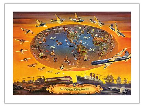 The Progress of Transportation - Pan American World Airlines Air Routes