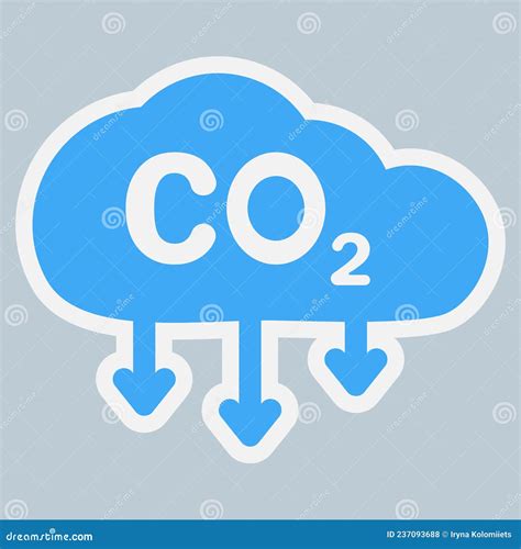 Cloud Of Co Gas Co Icon Emissions Reduction Of Carbon Gas Stock