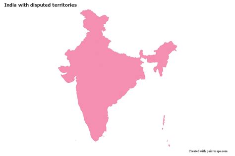 Sample Maps For India With Disputed Territories