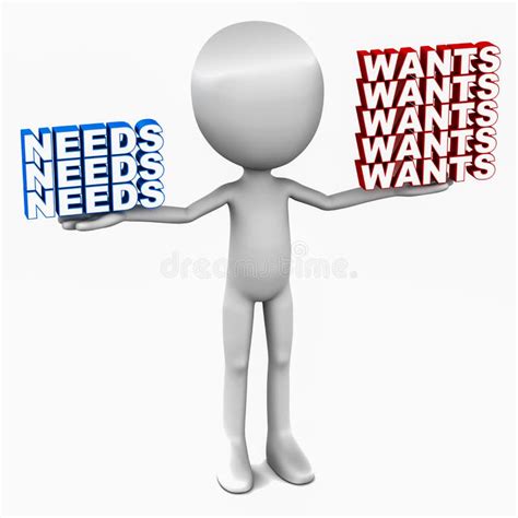 Wants Vs Needs Stock Illustration Illustration Of Require 24355371