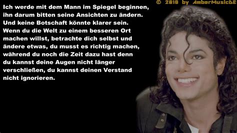 Michael Jackson Man In The Mirror Deutsche Bersetzung Youtube