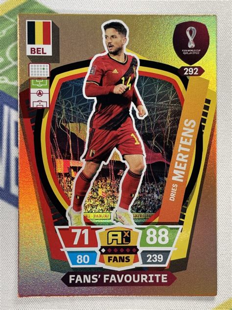 292 Dries Mertens Belgium Fans Favourites Panini World Cup 2022