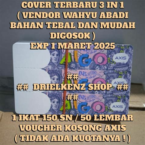 Jual Voucher Axis Kosong Ikat Isi Sn Lembar Bahan Inject