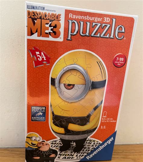 Giveaway Ravensburger Despicable Me 3 Minion 3d Jigsaw Puzzle