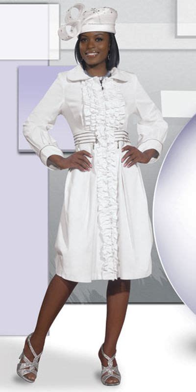 Dv Jeans 8391 Womens White Church Dress With Ruffle French Novelty