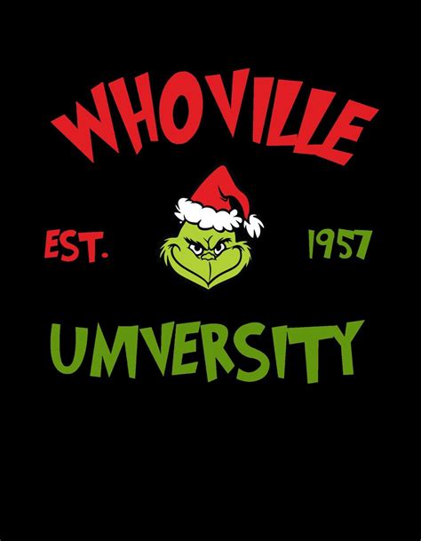 Grinch Whoville University PDF SVG PNG Etsy Canada