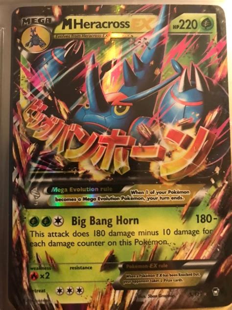 Mega Heracross Ex Card From The Xy Furious Fists Set Comes In A