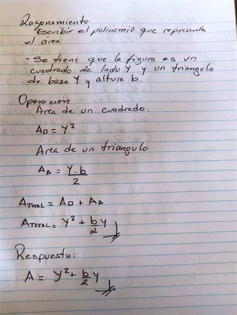 Solved Escribe El Polinomio Que Representa El Rea De Cada Figura