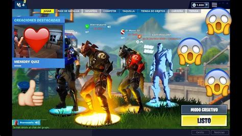 Mapas MODO CREATIVO Fortnite Minijuegos Fortnite Con Amigos YouTube