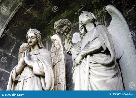 Stone Angels Statues Stock Image Image Of Saint Baroque 21885403