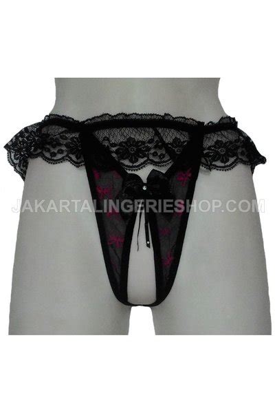 Jual Jakarta Lingerie Gstring JLG105 Black Open Crotch Sexy Di Lapak