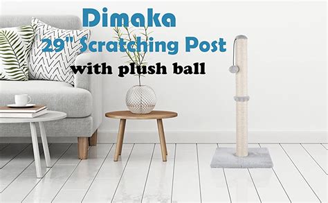 Dimaka Tall Cat Scratching Post Cat Scratcher For Large Cats With