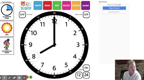 Interactive Telling Time Clock