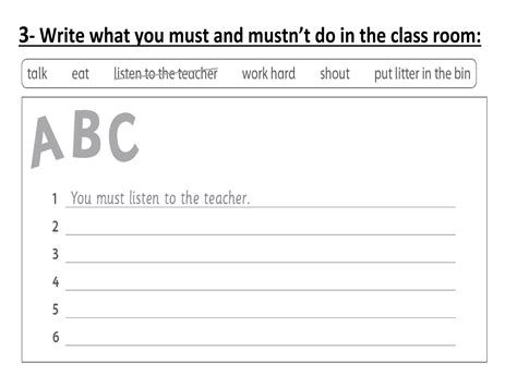 Must Or Mustn T Modal Verbs Class Rules Ppt