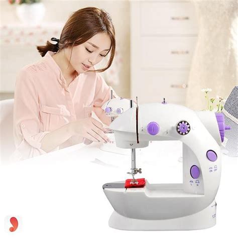 Máy may mini Sewing Machine SM-202A CMD (Trắng phối tím) | Shopee Việt Nam