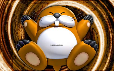 Monty Mole Brown Grunge Background Vortex Super Mario Cartoon