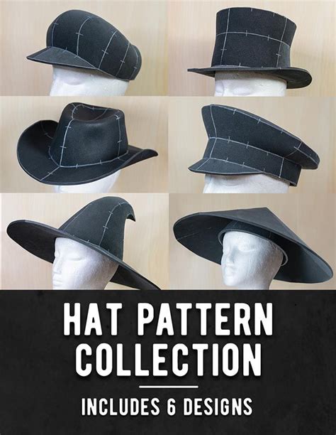 Hat Pattern Collection | Cosplay diy, Cosplay tutorial, Hat pattern