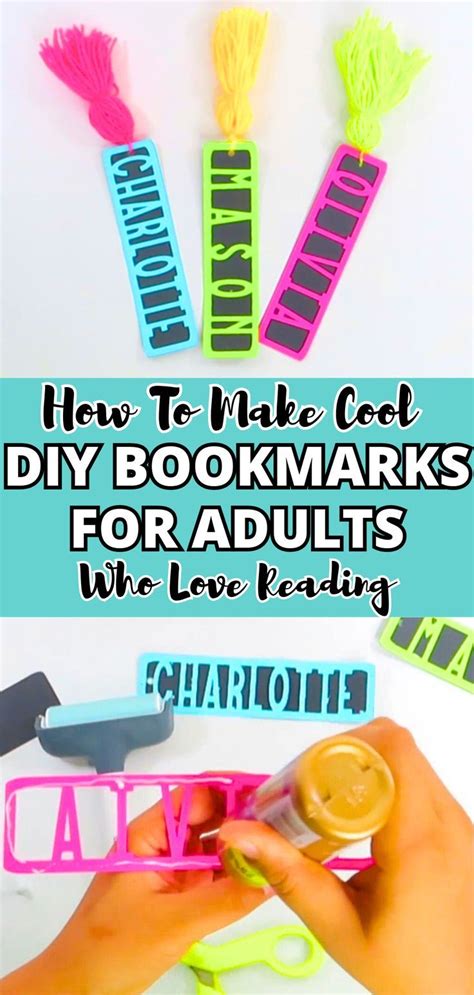 How To Make Cool Diy Bookmarks For Adults Personalized With Cricut Diy Bookmarks Diy Book