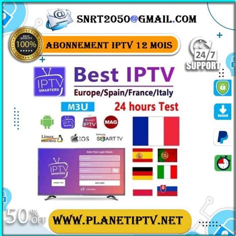 Smart Tv Meilleur Abonnement IPTV 12 Mois En Europe Et France M3u Pour