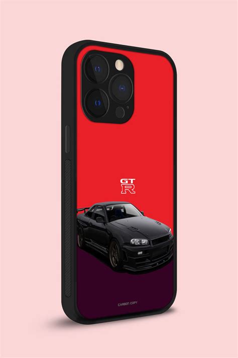 Premium Phone Cases Nissan Skyline Gtr 34 Godzilla Red Carbon Copy